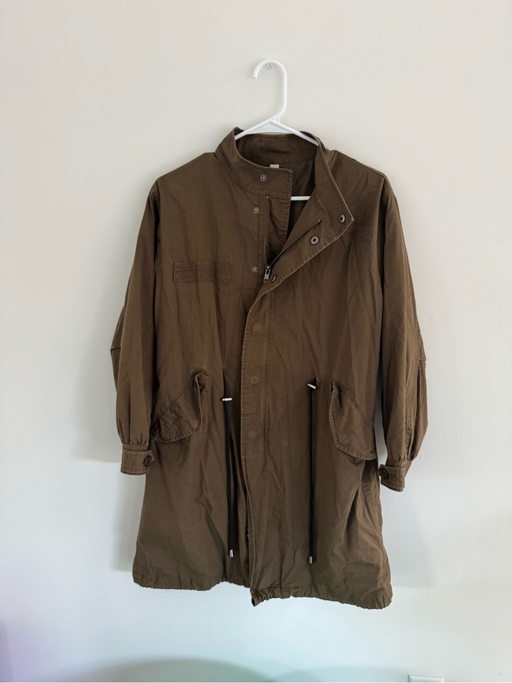 Olive Green Trench Coat/Utility Jacket